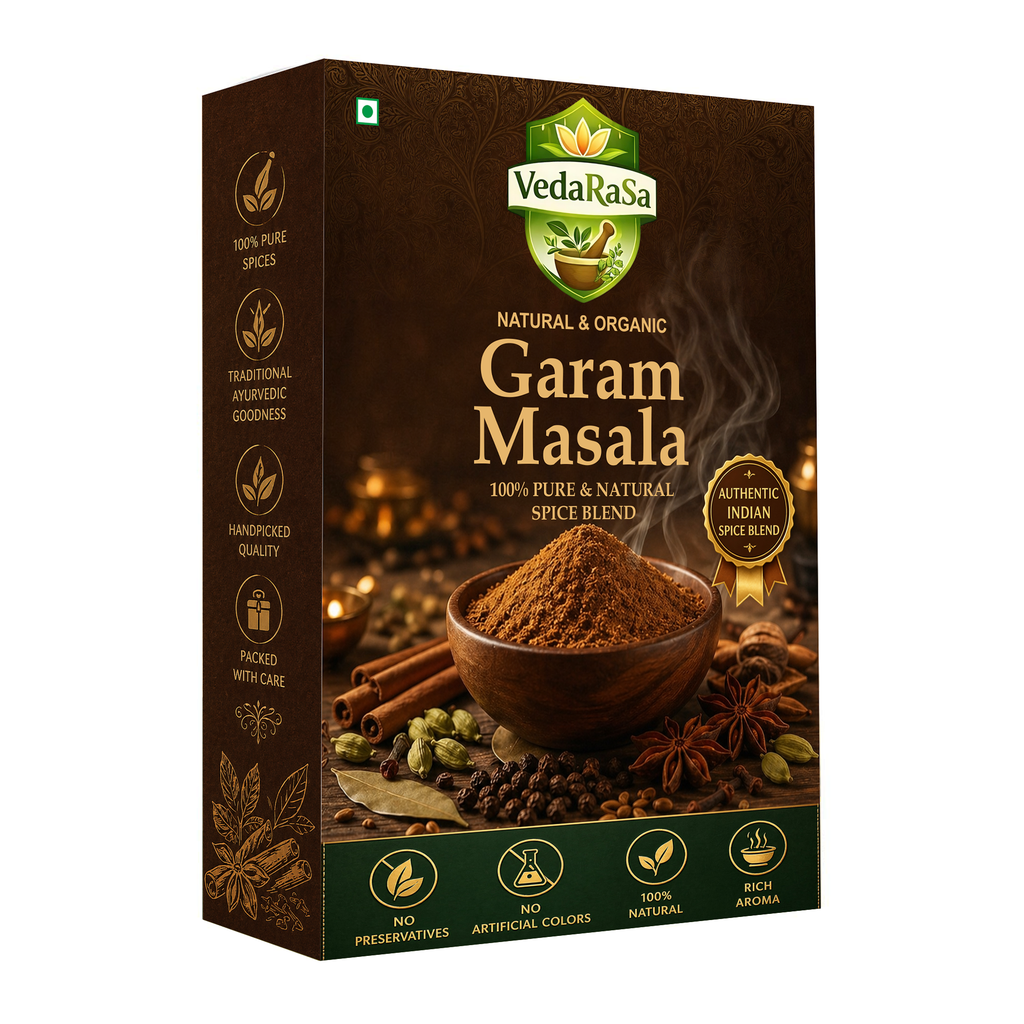 VedaRasa Organic Garam Masala Powder | Pure & Natural Indian Spice Blend | Aromatic Traditional Masala for Curry, Biryani & Daily Cooking