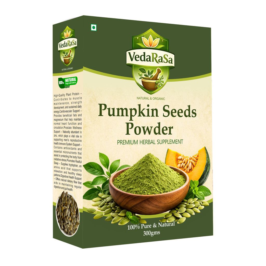 VedaRasa Pumpkin Seeds Powder 100% Natural & Organic Pumpkin Seed Powder | Rich in Protein, Fiber & Magnesium | Supports Immunity, Heart Health & Energy | No Preservatives