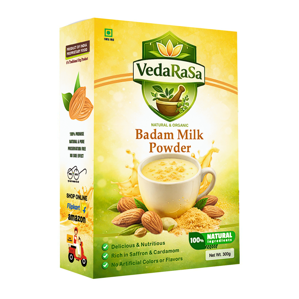 VedaRasa Badam Milk Powder| Instant Almond Drink Mix | Rich in Protein & Nutrients | Healthy & Delicious | No Artificial Additives