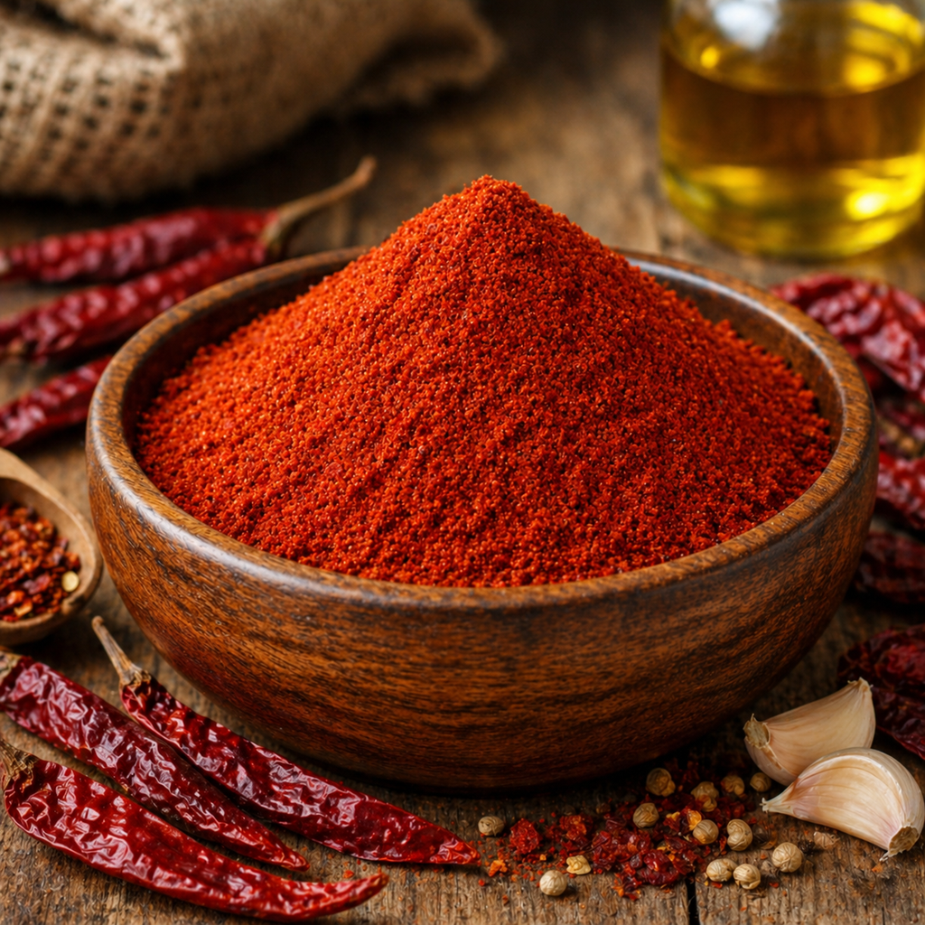 VedaRasa Organic Chilli Powder Premium Quality Lal Mirch Powder Made from Naturally Dried Red Chillies Strong Aroma Pure, Natural & Chemical Free No Artificial Colors Hygienically Packed Spice for Curries, Pickles & Indian Cooking