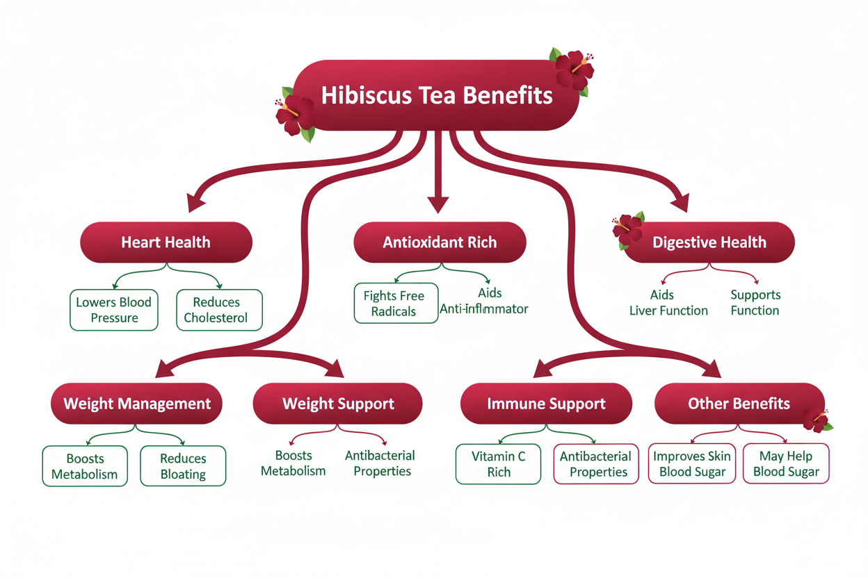 VedaRasa Hibiscus Tea Powder 100g | 100% Natural & Organic Hibiscus Flower Powder | Rich in Antioxidants | Supports Weight Management, Skin Health & Immunity | Caffeine-Free Herbal Tea