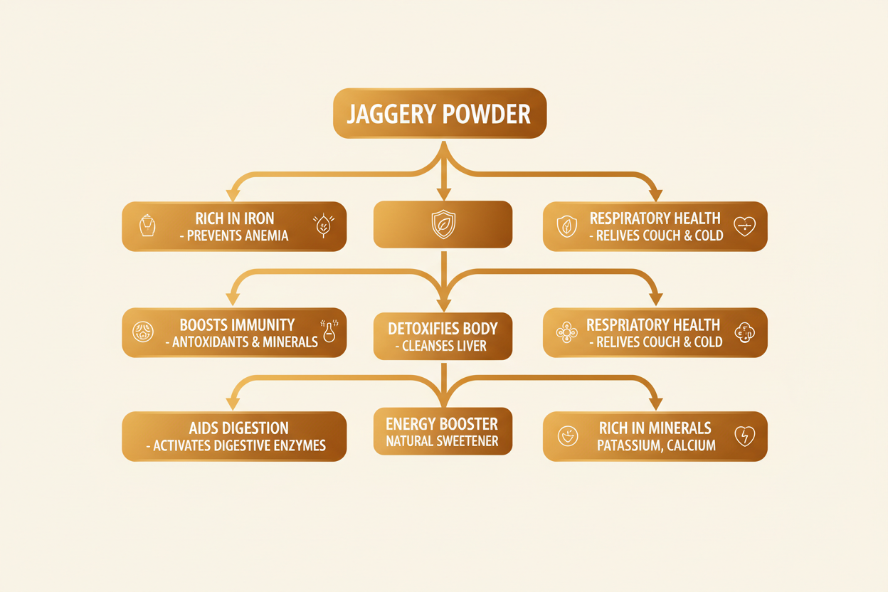 Vedarasa Jaggery Powder | Natural Unrefined Cane Jaggery | Chemical-Free Traditional Sweetener | Rich in Iron & Minerals | Healthy Sugar Alternative for Tea, Sweets & Cooking
