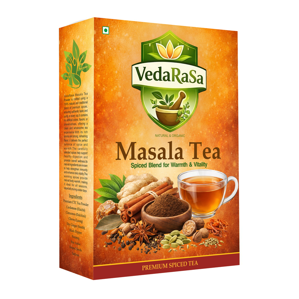 VedaRasa Masala Tea Powder 100g | Natural & Organic Herbal Spice Blend | Traditional Indian Masala Chai Mix | Rich Aroma & Flavor | Supports Digestion & Immunity