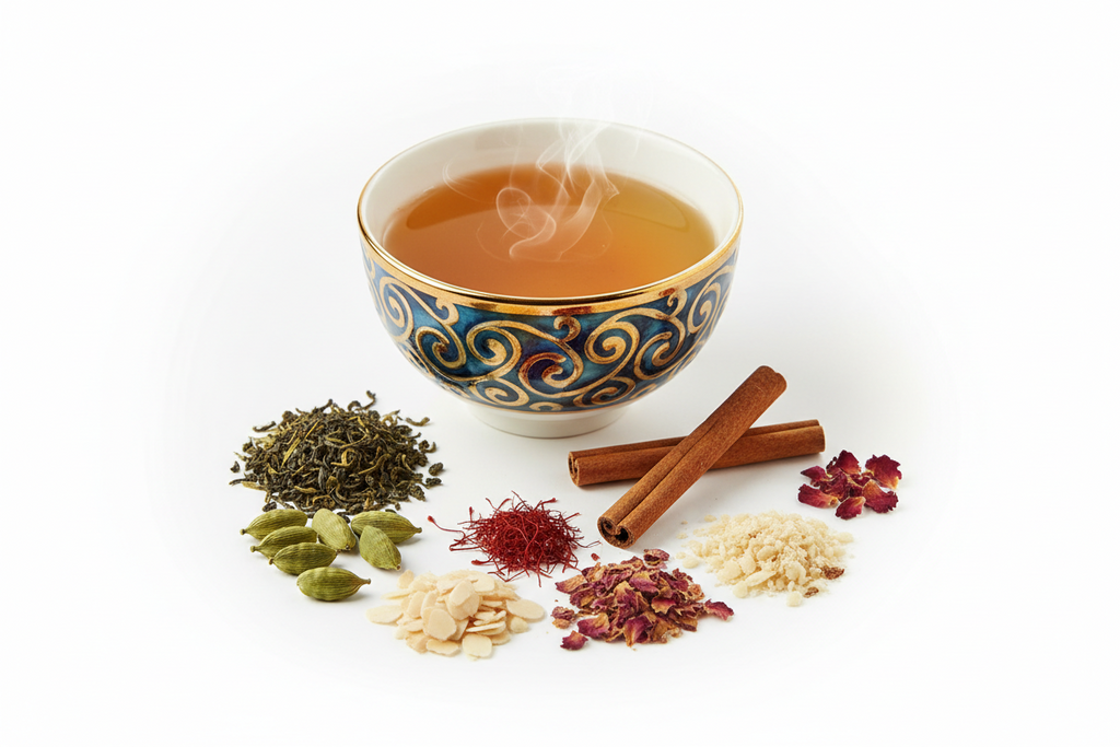 VedaRasa Kashmiri Kahwa Tea 100g | Premium Natural & Organic Herbal Infusion | Traditional Kahwa Blend | Supports Digestion, Immunity & Detox | Rich in Antioxidants